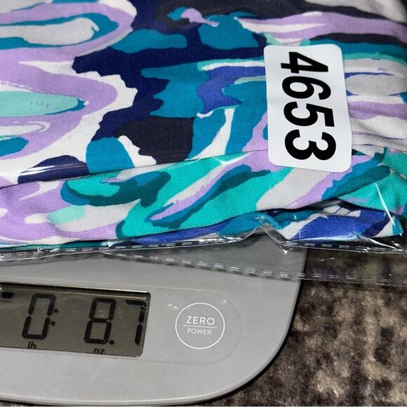 Lilly Pulitzer Women’s M Blue Purple Off Tropic Print Georgie May Palazzo Pants - Picture 8 of 8